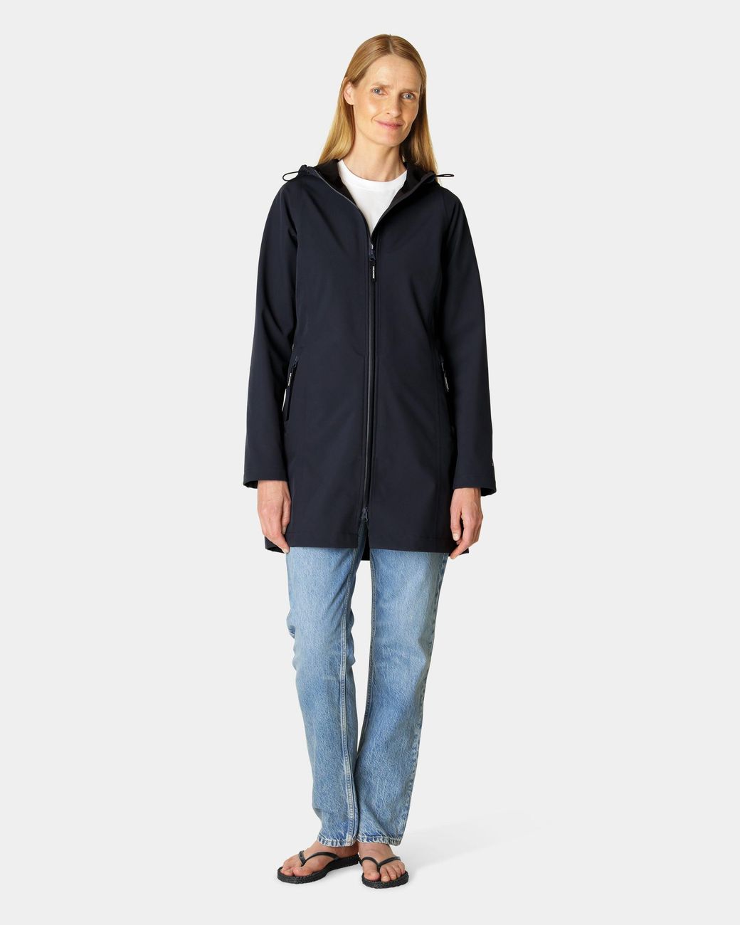 Ilse Jacobsen Blue Daybreak Softshell Raincoat
