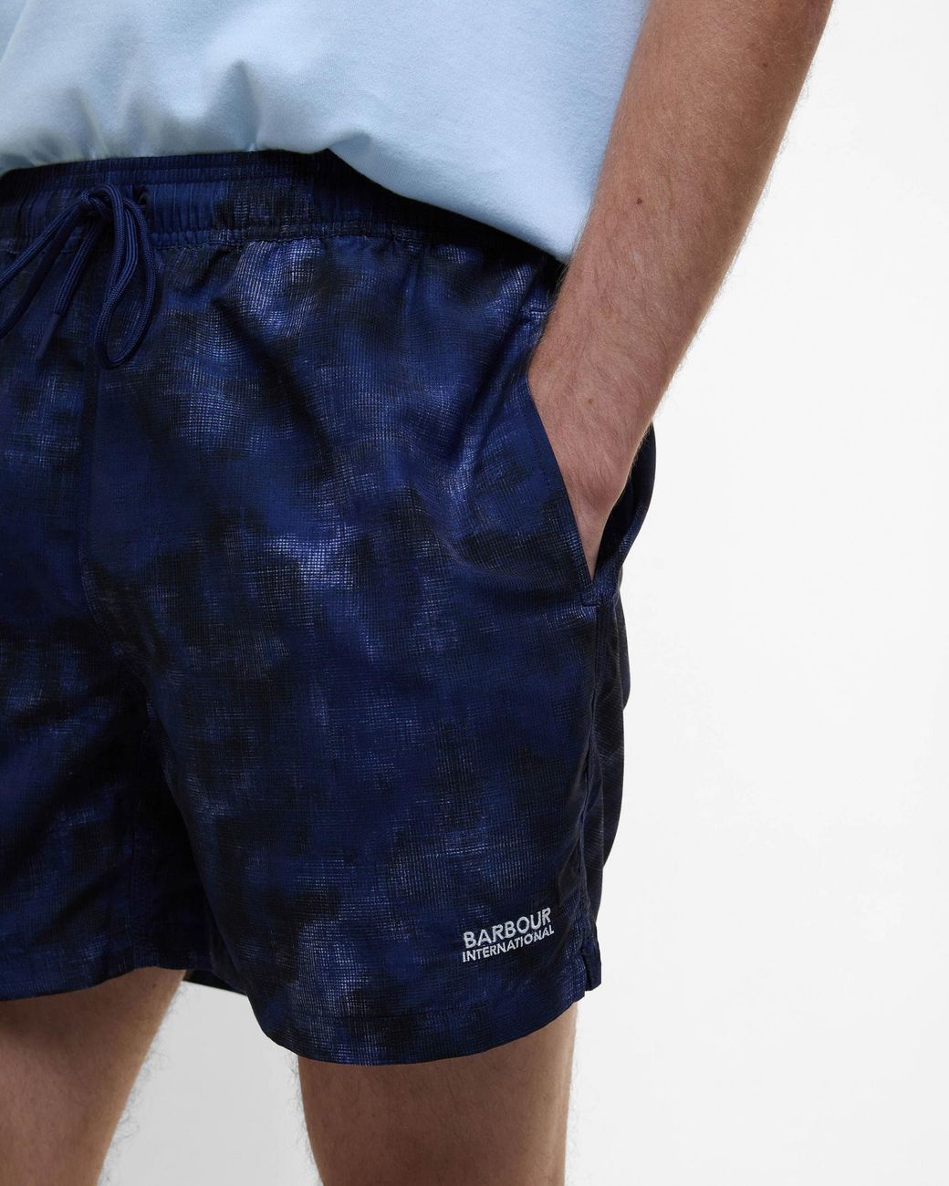 Barbour Blue Camo Ikat Swim Shorts for men