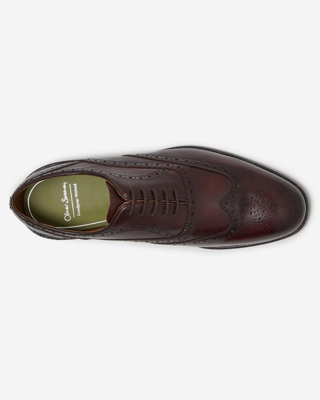 Oliver Sweeney Brown Hunstanton Hand Antiqued Calf Leather Oxford Shoes for men