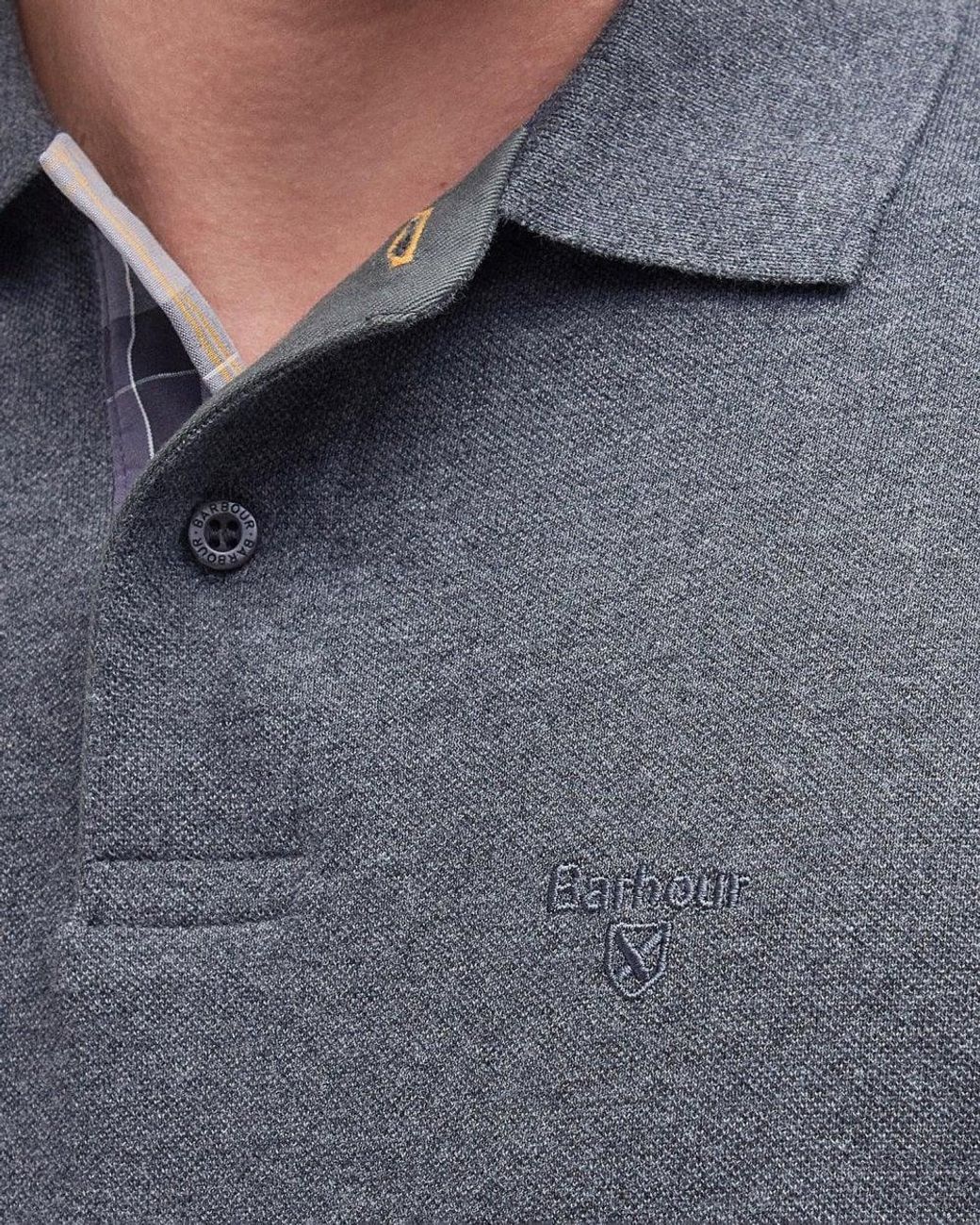 Barbour Blue Sports Long Sleeve Polo Shirt for men