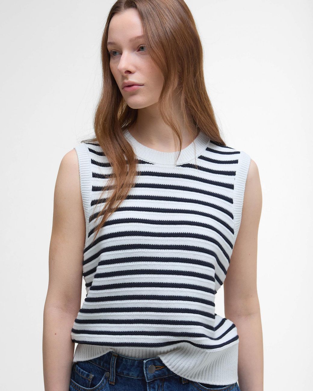 Barbour Blue Emberly Sleeveless Knitted Tank
