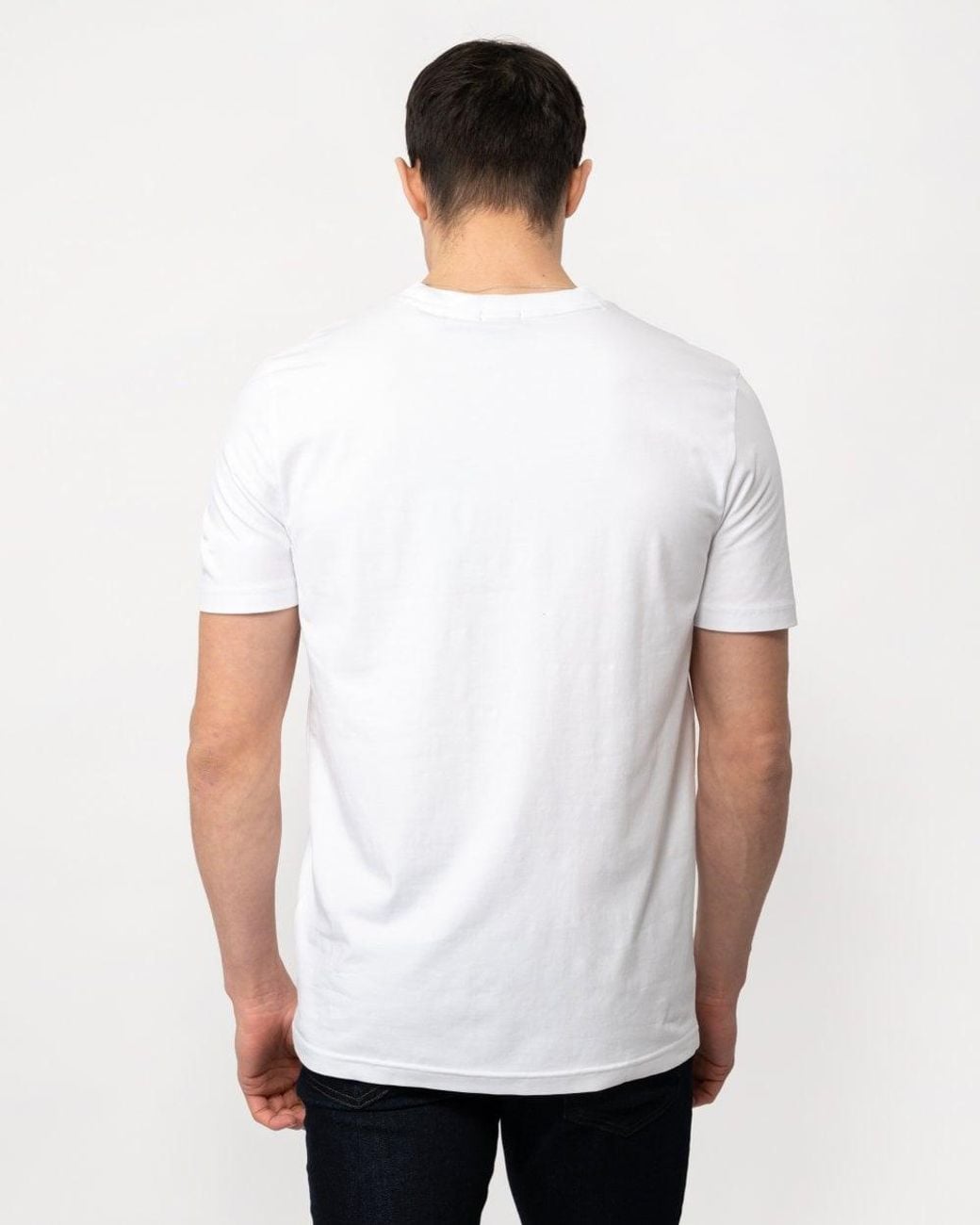 Boss White Boss Tee V V-Neck T-Shirt 100, Size: L for men