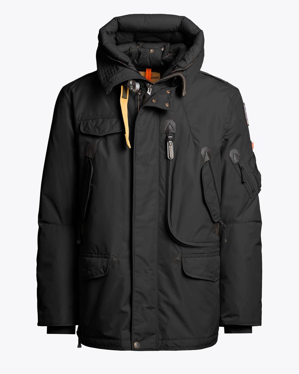 Parajumpers Black Right Hand Hooded Down Jacket for men