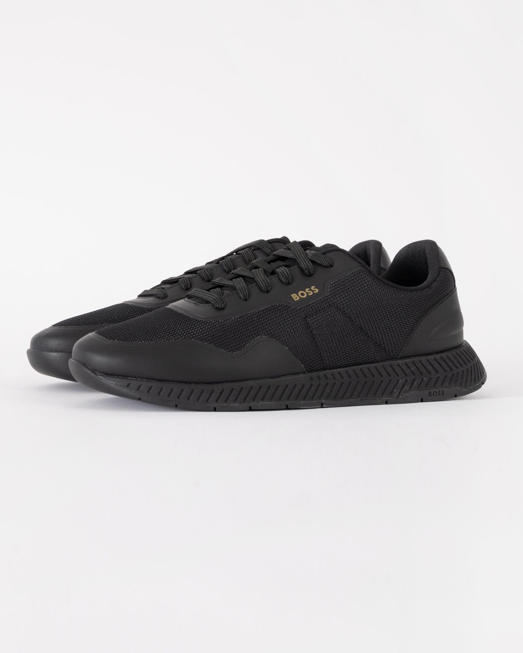 Boss Black Ttnm Mesh Trainers With Smooth Trims for men