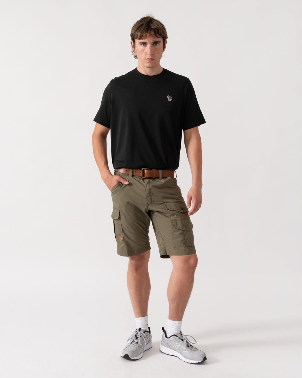 Paul Smith Black Ps Regular Fit Cotton Zebra Logo T-Shirt for men