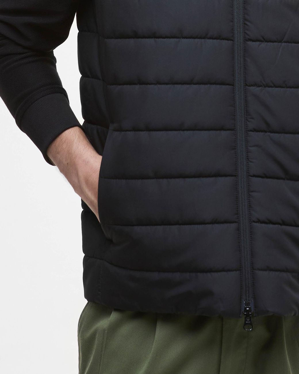 Barbour Black Aldon Quilted Gilet for men