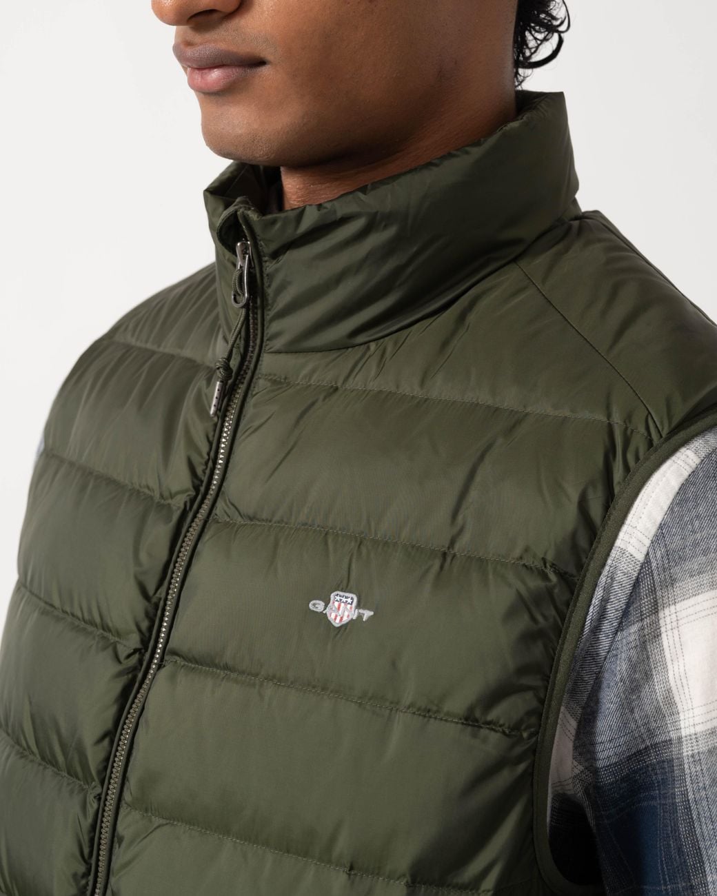 Gant Green Light Down Shield Logo Gilet for men