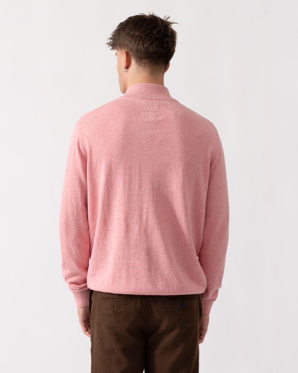 Joules Pink Hillside 1/4 Zip Jumper for men