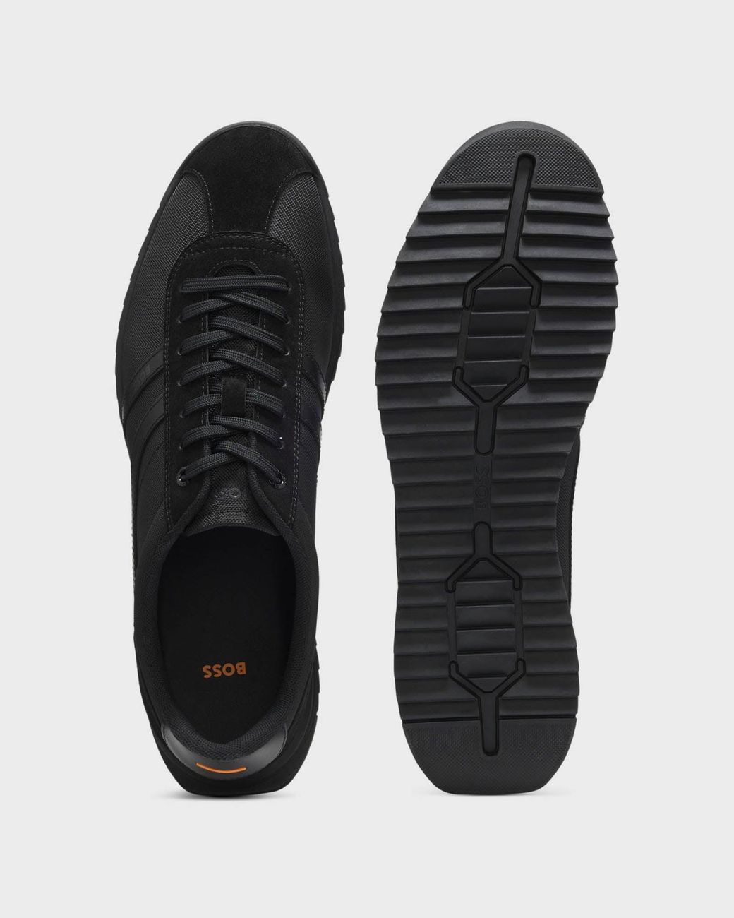 Boss Black Zayn Low-Top Trainers With Faux-Leather Trims for men