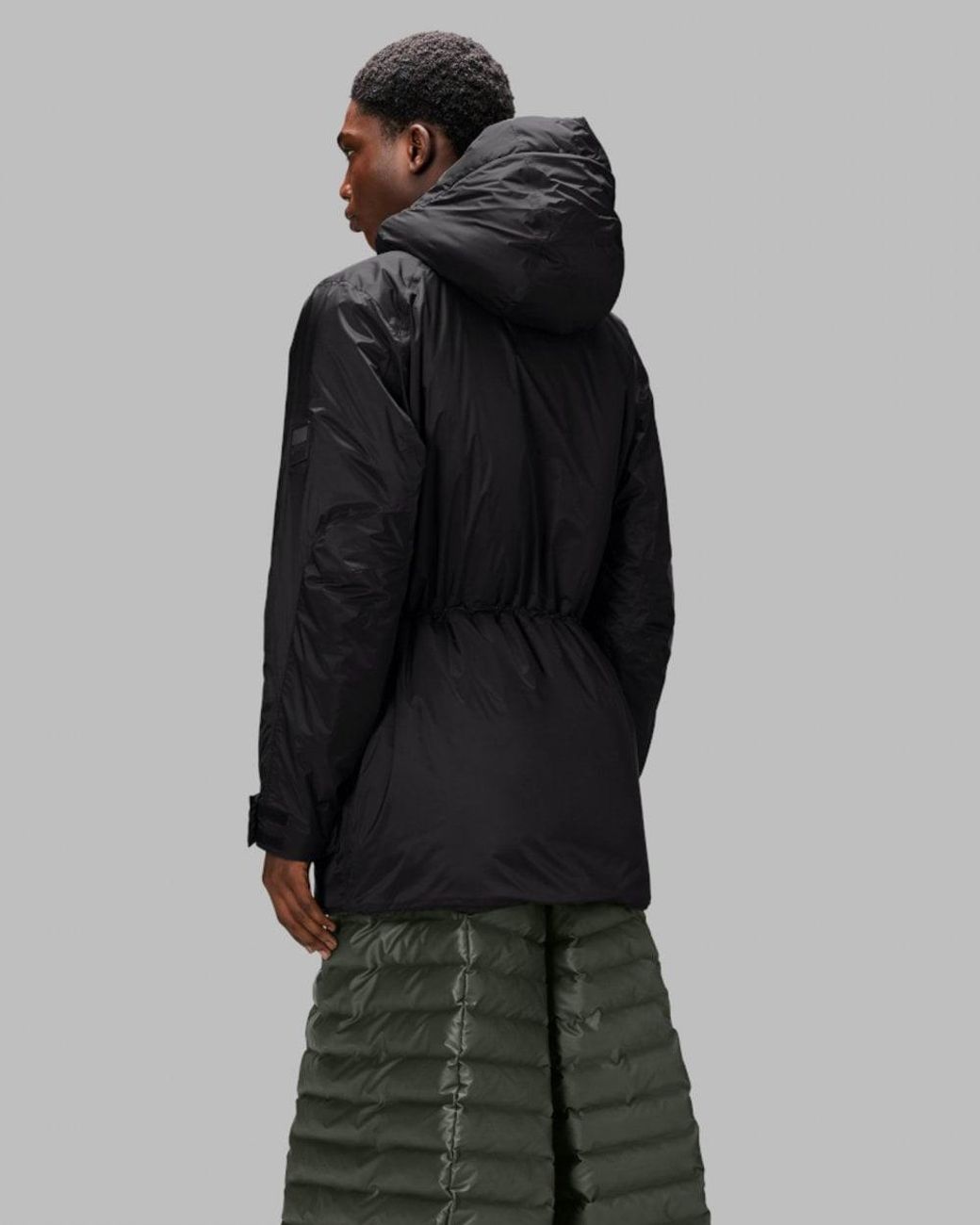 Rains Black Vardo Parka Size: M