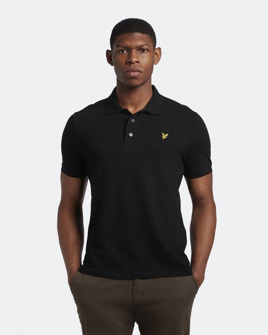 Lyle & Scott Black Lyle & Scott Plain Polo Shirt Sp400Vog for men