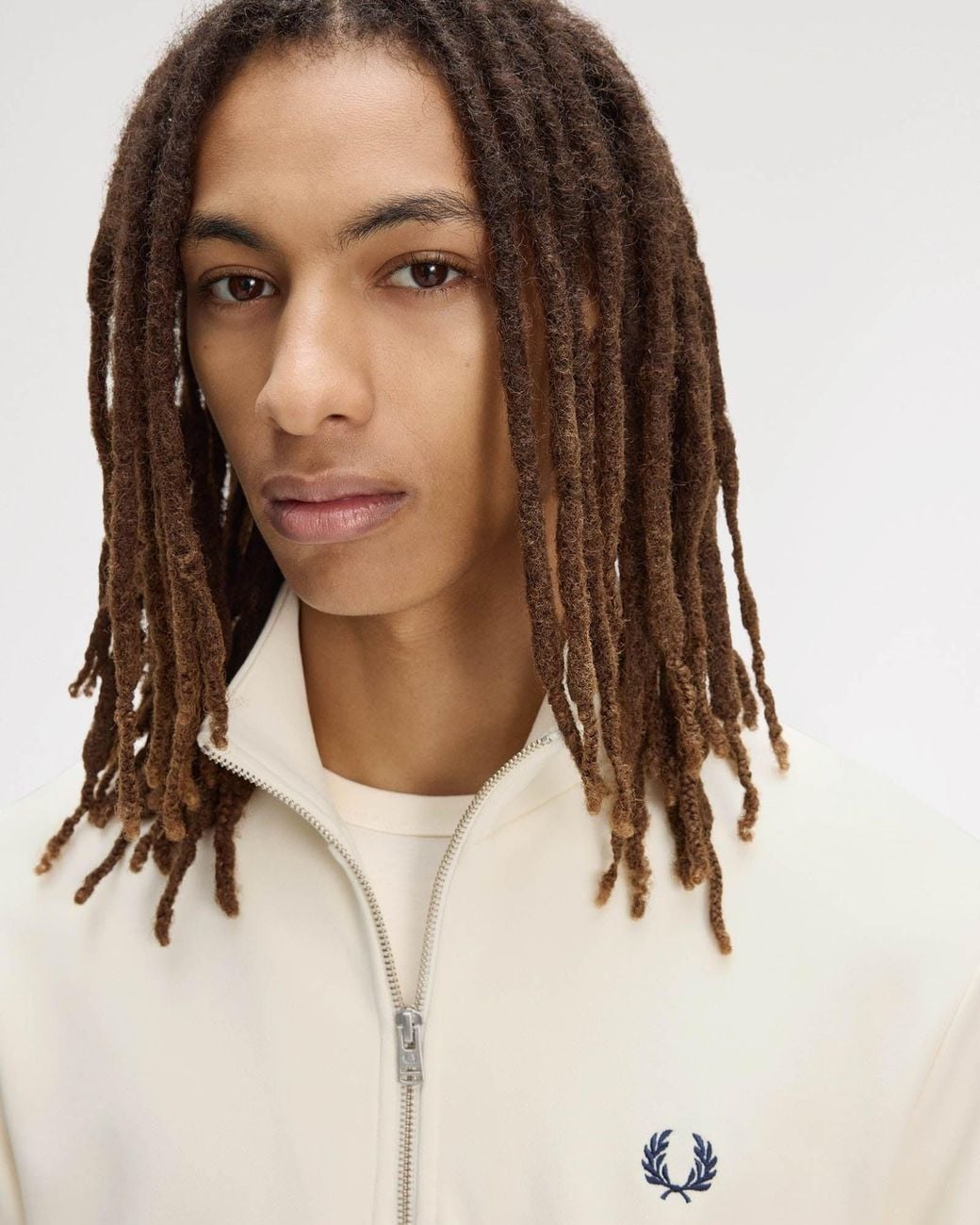 Fred Perry Natural Half Zip Sweatshirt for men