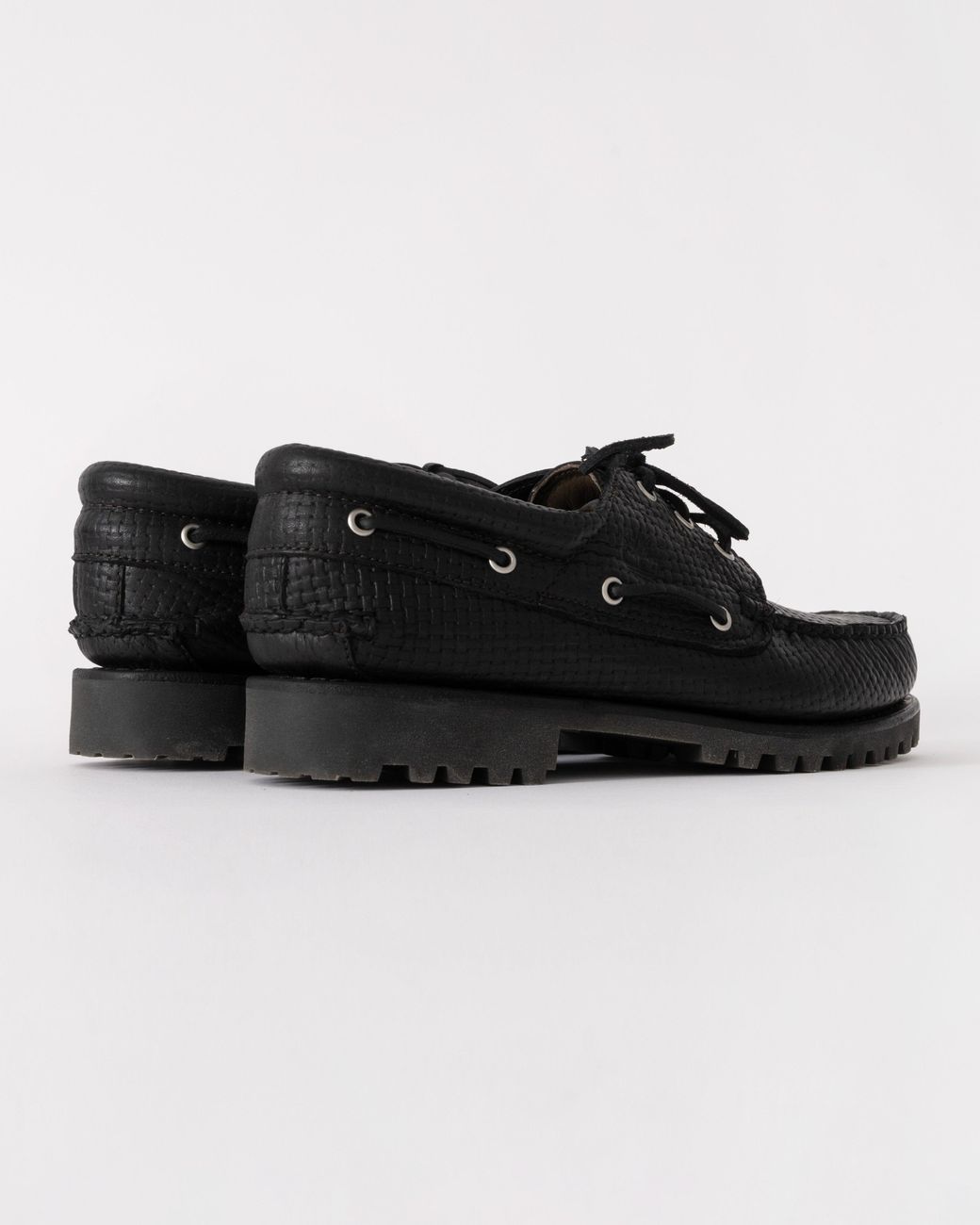 Timberland Black Authentic Full Grain Leather Boat Shoe for men