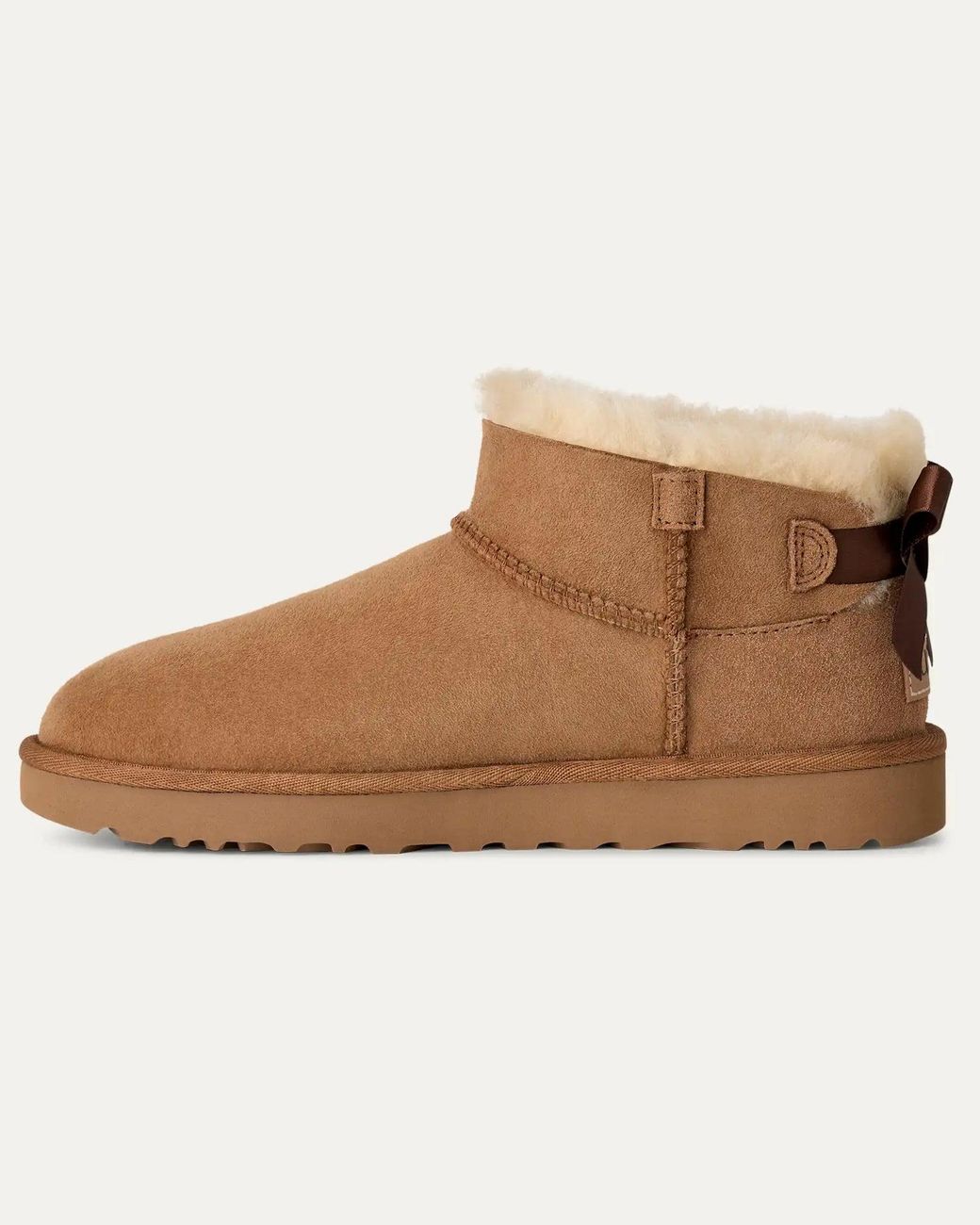 Ugg Brown Ultra Mini Bailey Bow Boots