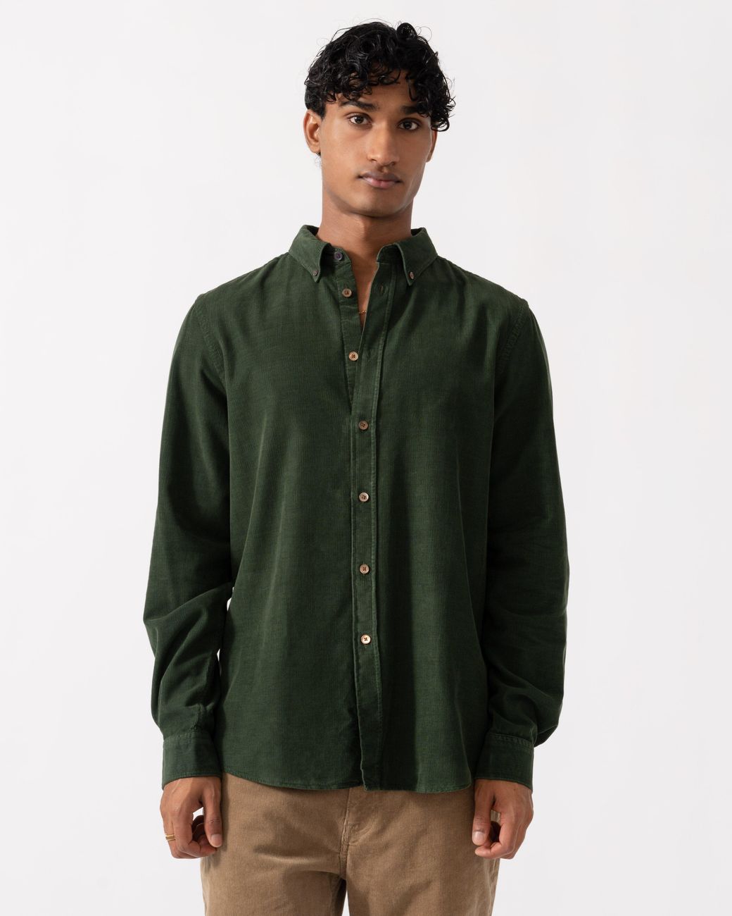 Paul Smith Green Ps Long Sleeve Corduroy Shirt for men
