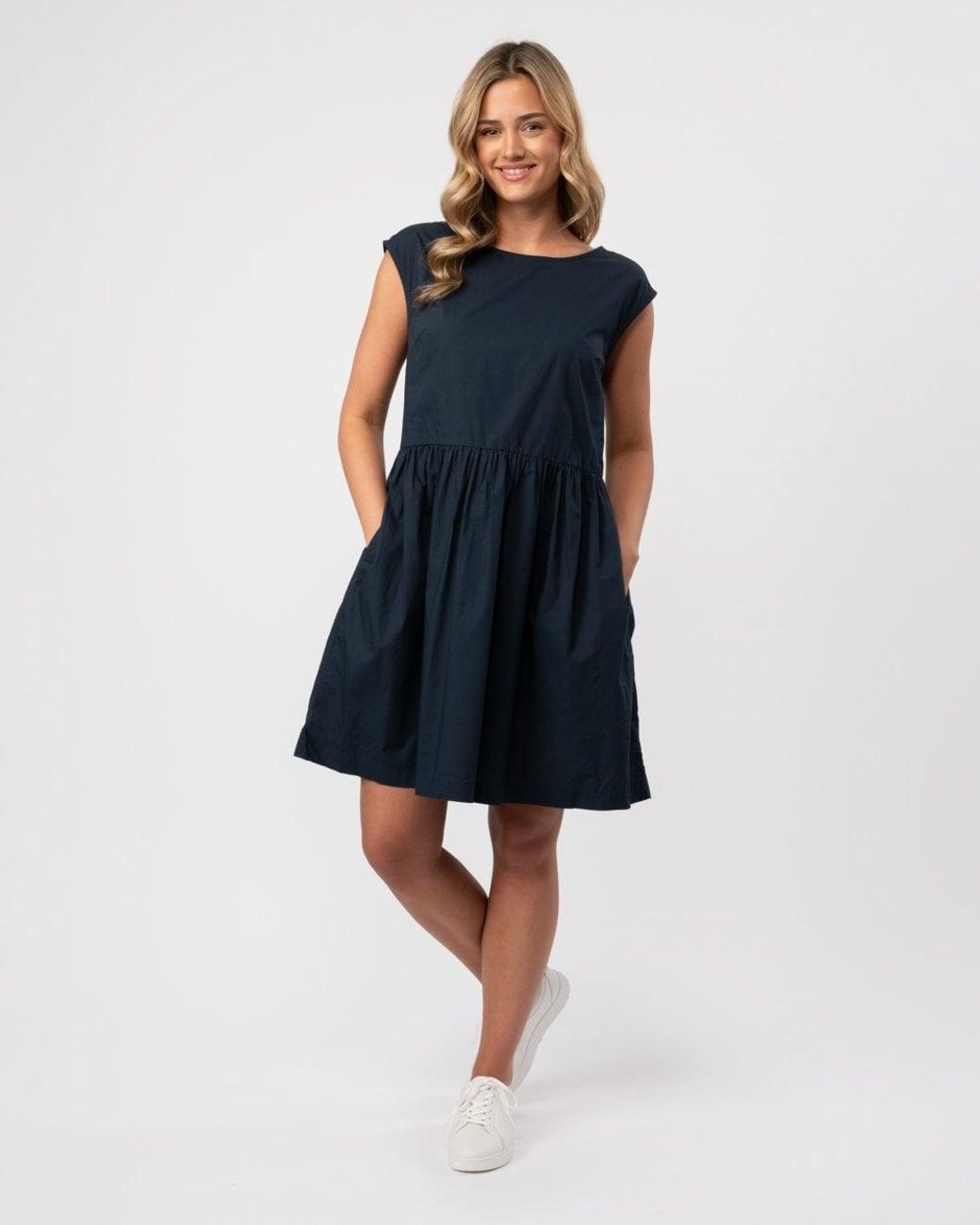 Woolrich Blue Popeline Dress Size: L