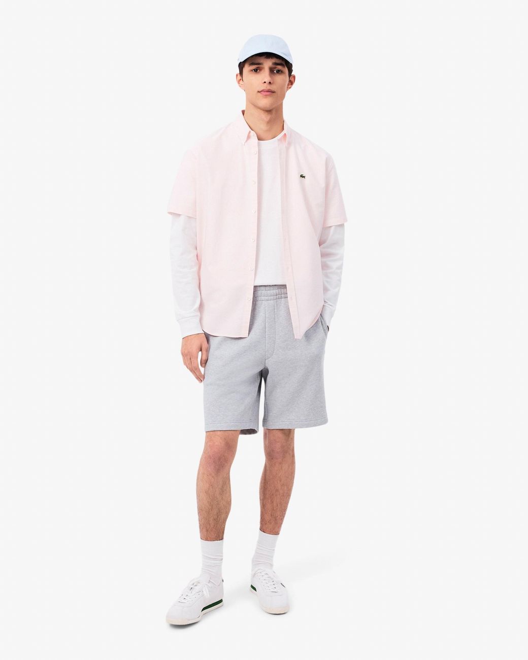 Lacoste Gray Regular Fit Fleece Shorts for men