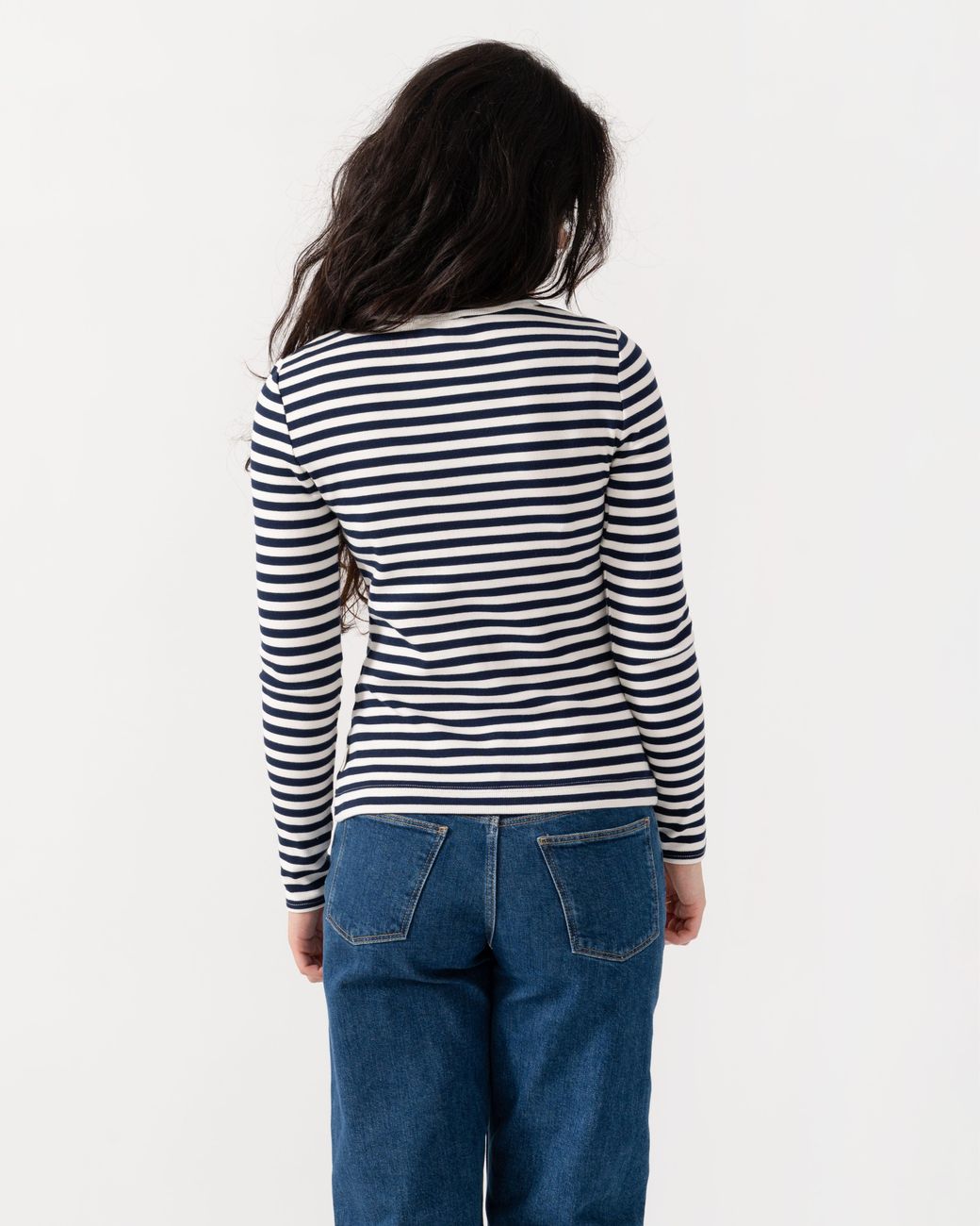 Joules Multicolor Sophie Long Sleeve Ribbed Fitted T-Shirt