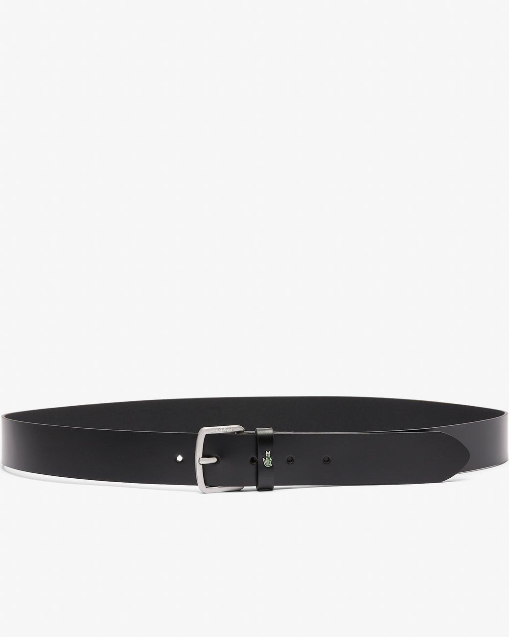Lacoste White Raw Edge Leather Belt for men