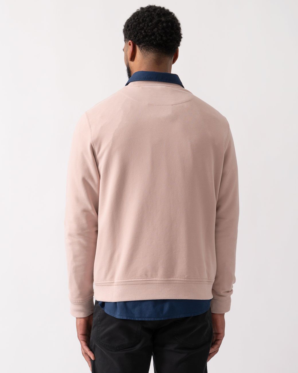 Belstaff Pink Crew Neck Sweatshirt With Logo Patch for men