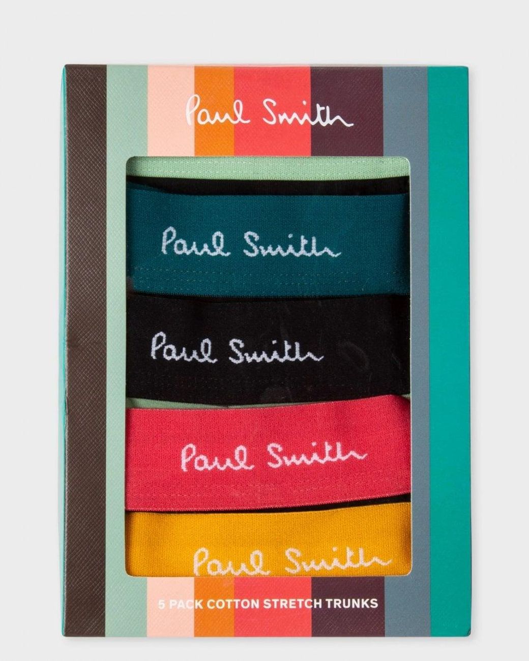 Paul Smith Orange 5-Pack Organic Cotton Artist Stripe Mixed Boxer Briefs for men