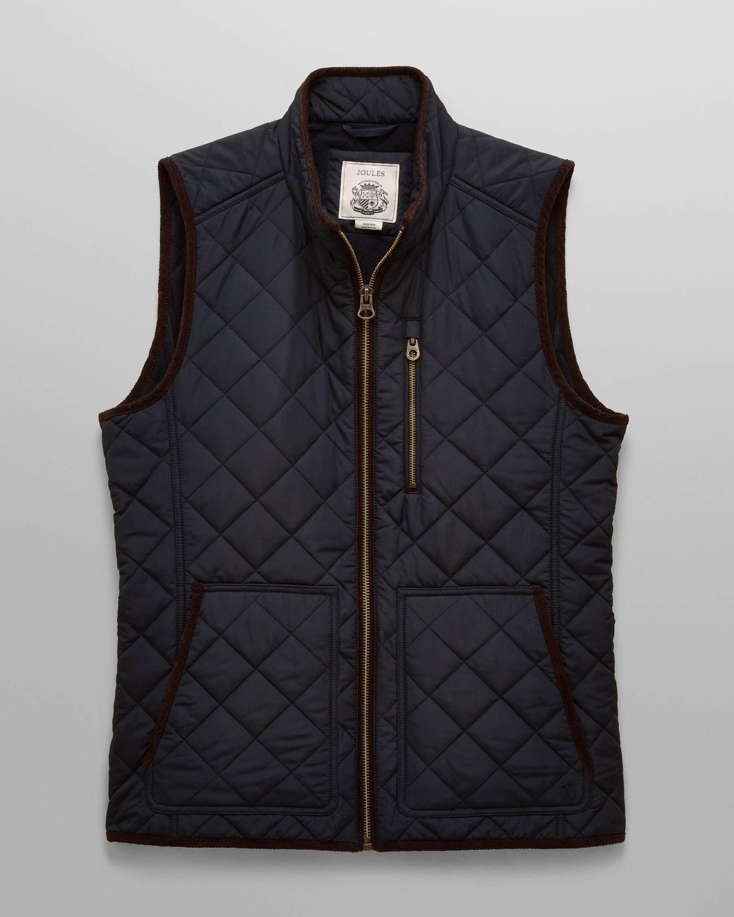 Joules Black Maynard Quilted Gilet for men