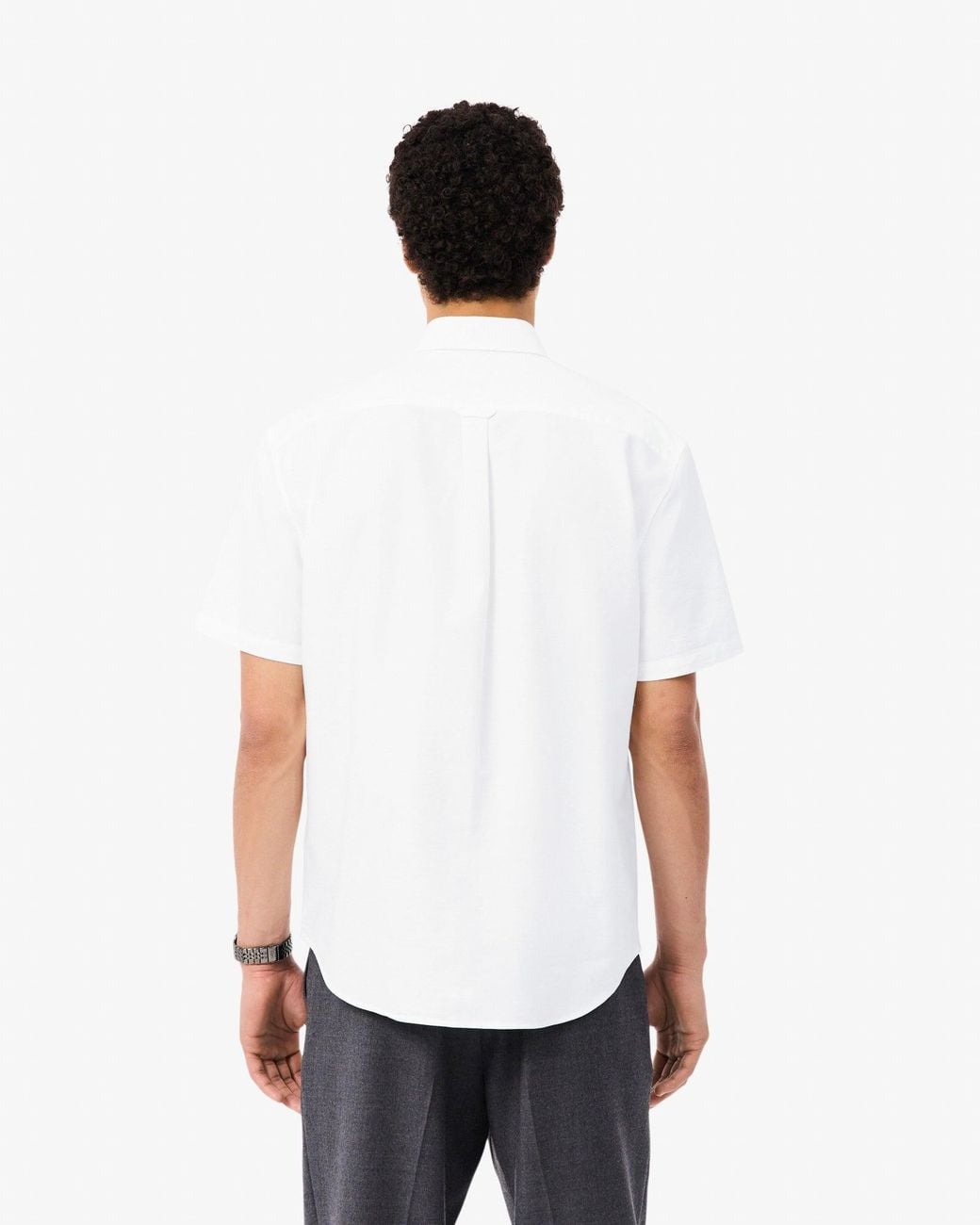 Lacoste White Regular Fit Oxford Shirt for men