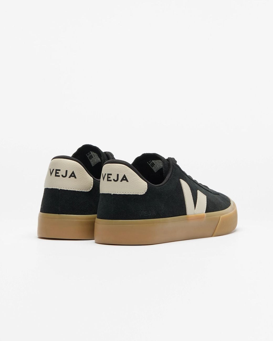 Veja Black Campo Suede Trainers for men