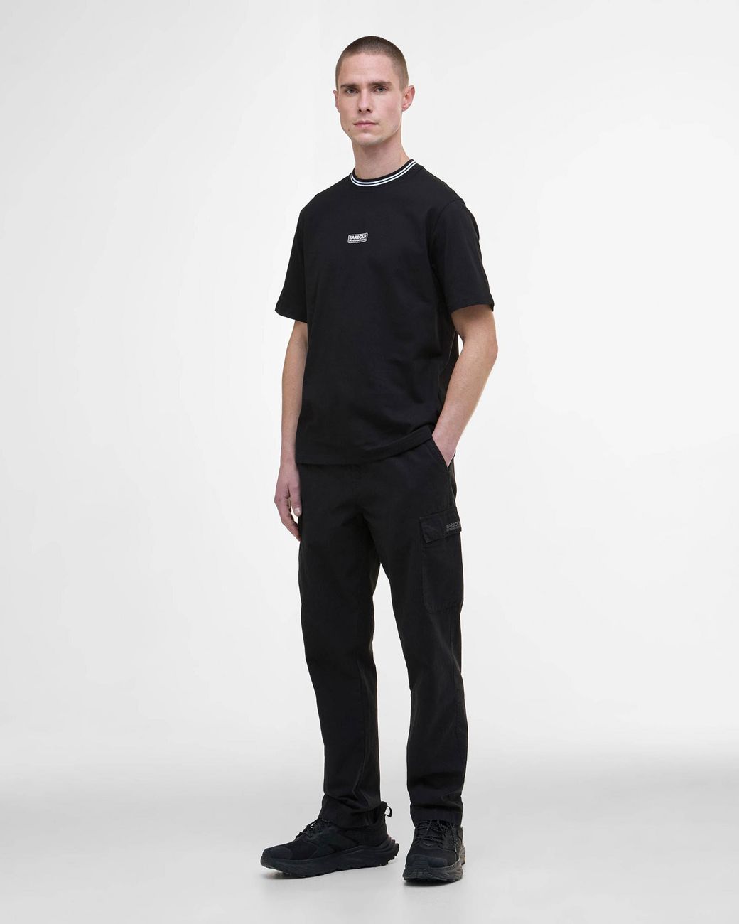 Barbour Black Central Logo T-Shirt for men