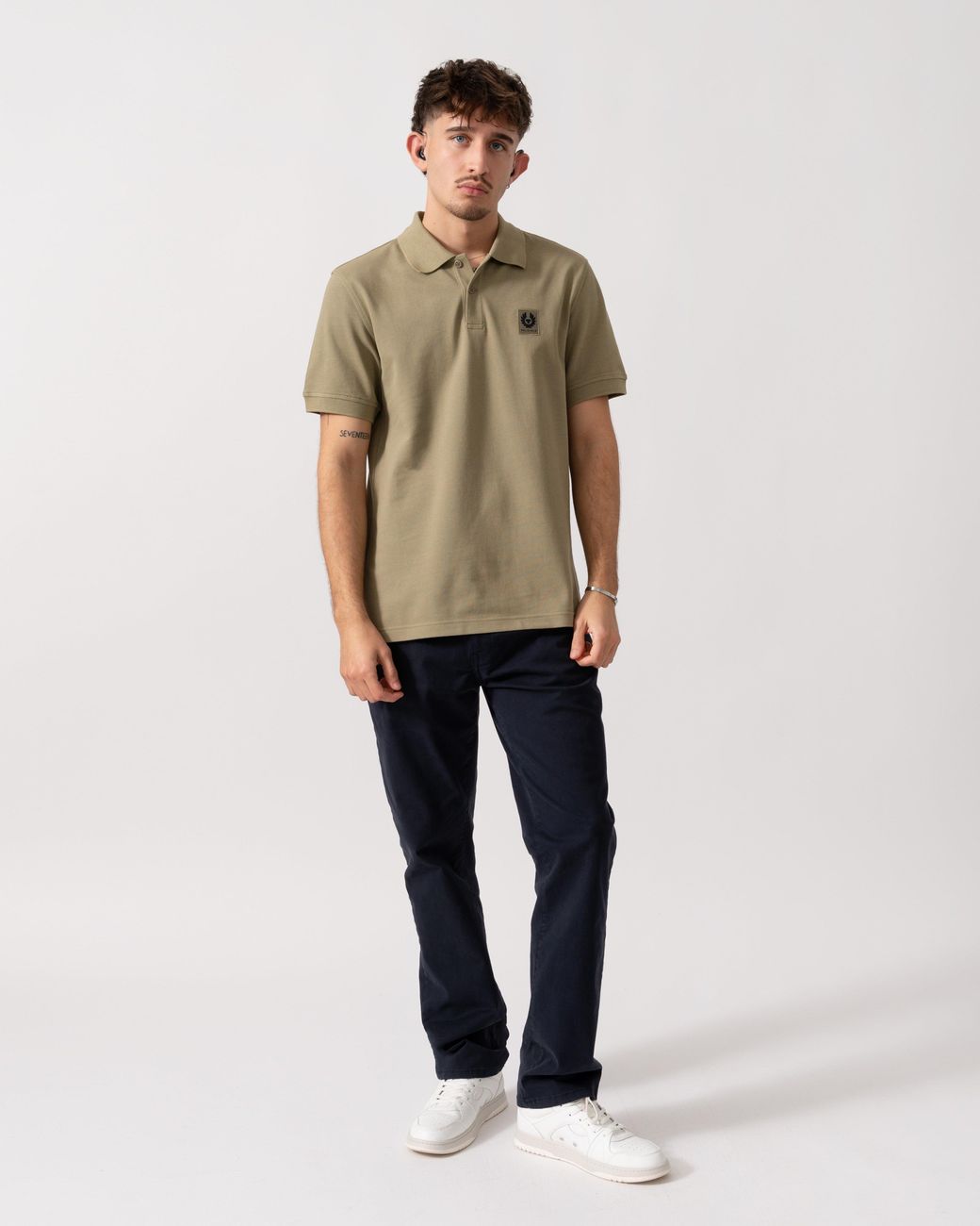 Belstaff Natural Short Sleeved Polo for men