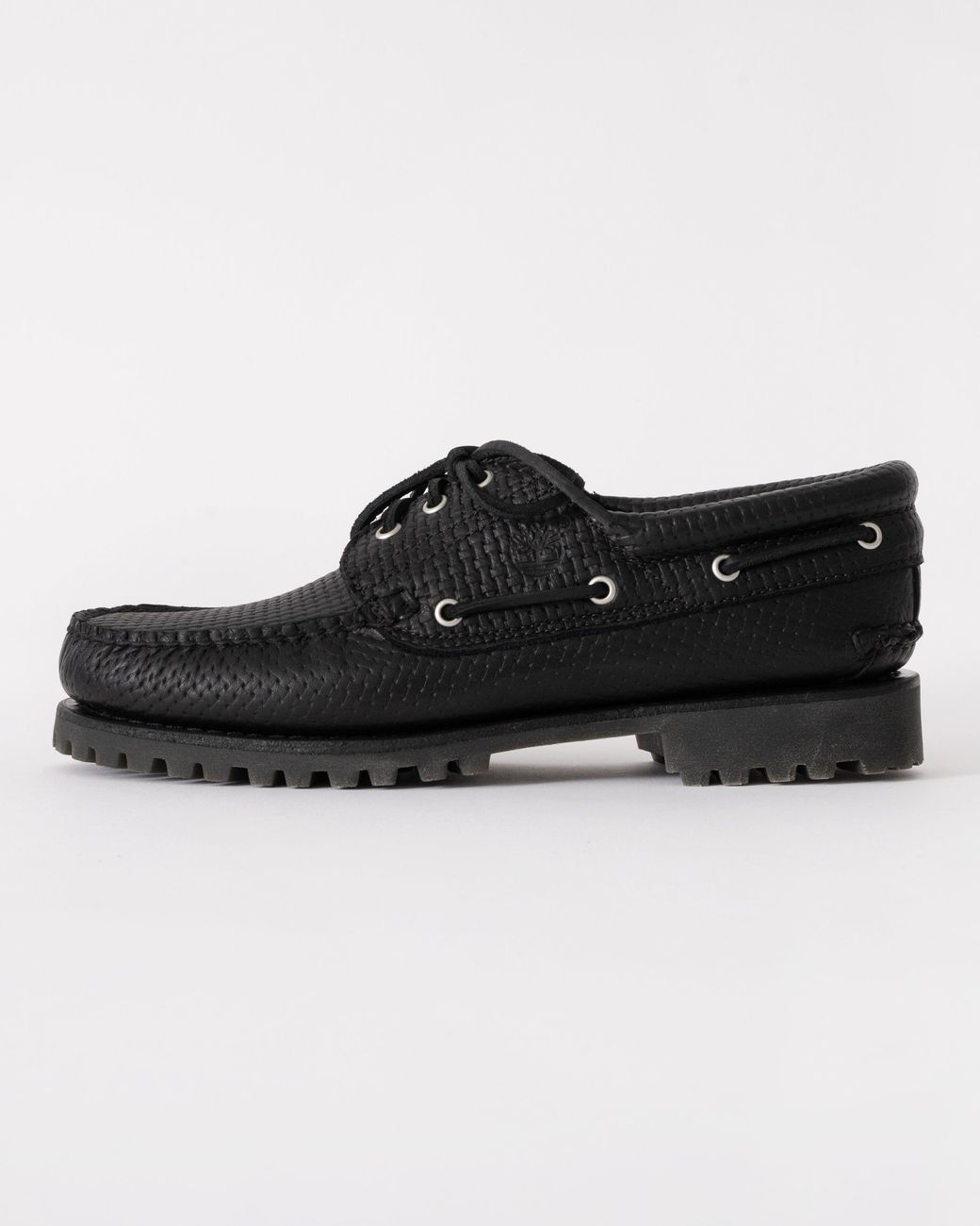 Timberland Black Authentic Full Grain Leather Boat Shoe for men