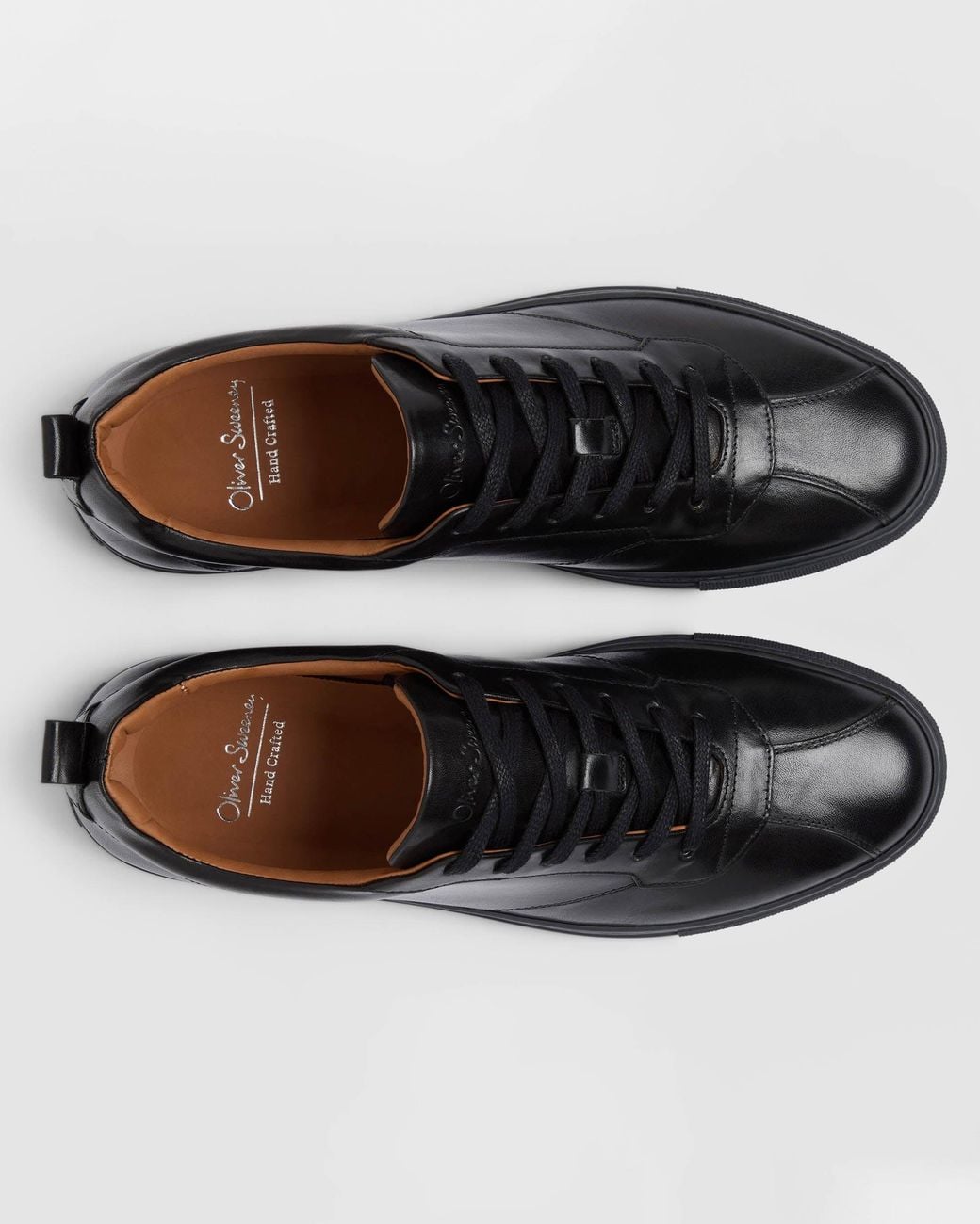 Oliver Sweeney Black Ermida Hand Finished Calf Leather Trainers for men