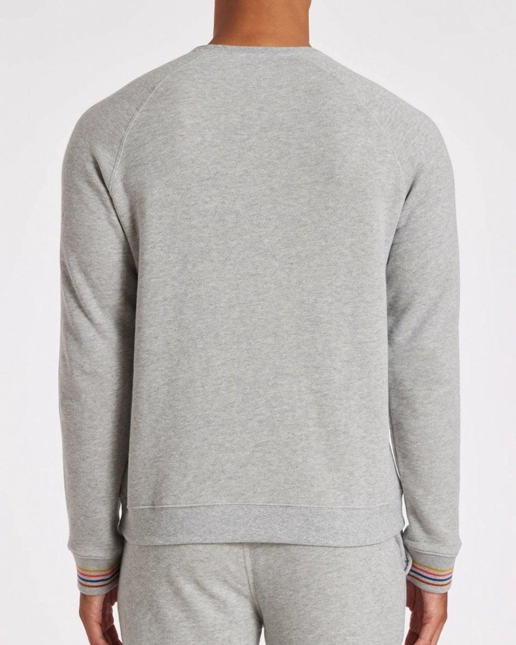 Paul Smith Gray Long Sleeve Lounge Top With Artist Stripe Cuffs for men