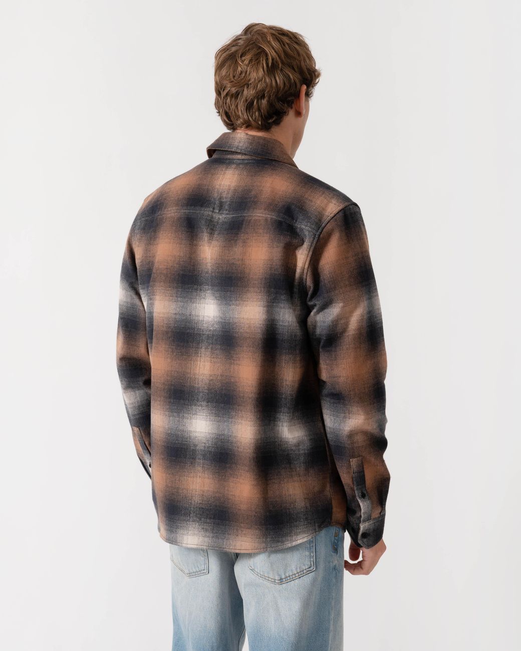 Belstaff Brown Outpost Shirt Brushed Cotton Flannel for men