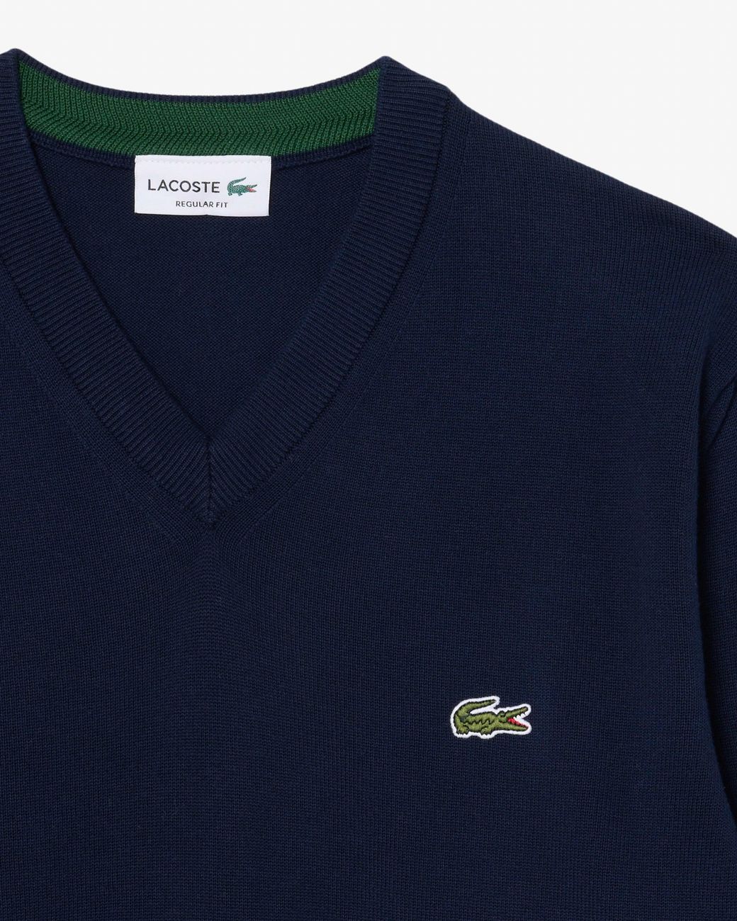 Lacoste Blue Monochrome Jersey V Neck Sweater for men