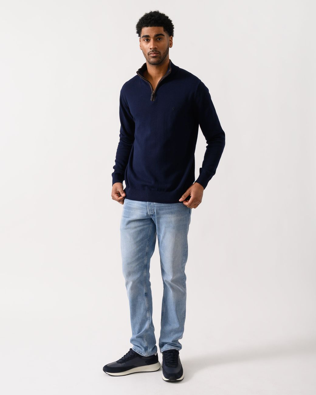 Joules Blue Hillside 1/4 Zip Jumper for men