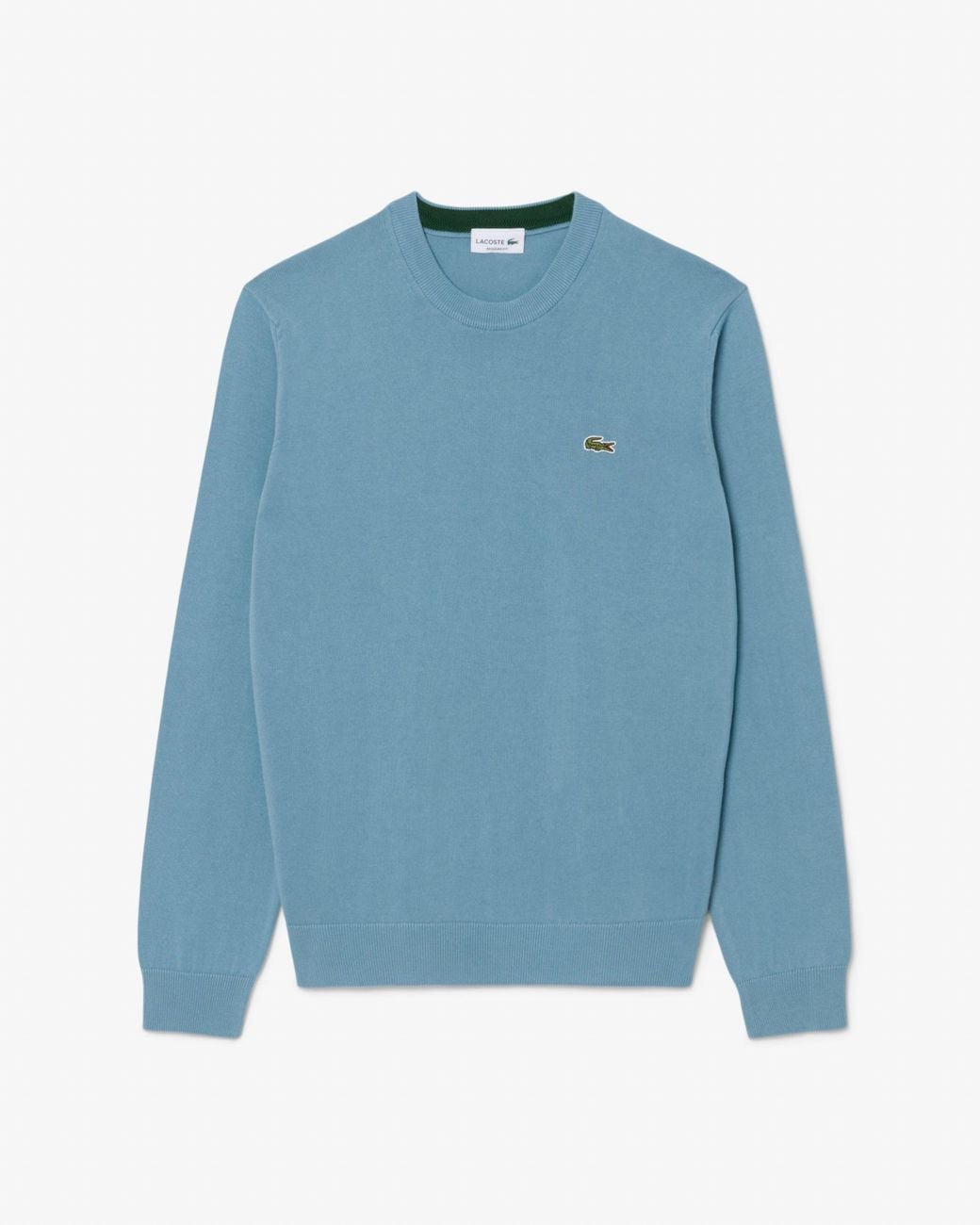 Lacoste Blue Organic Cotton Crew Neck Sweater for men