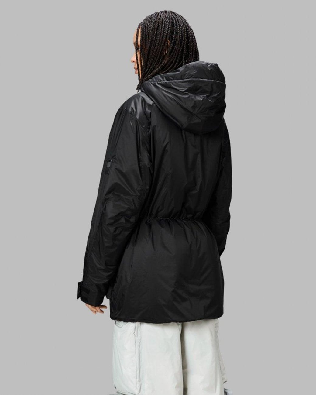 Rains Black Vardo Parka Size: M