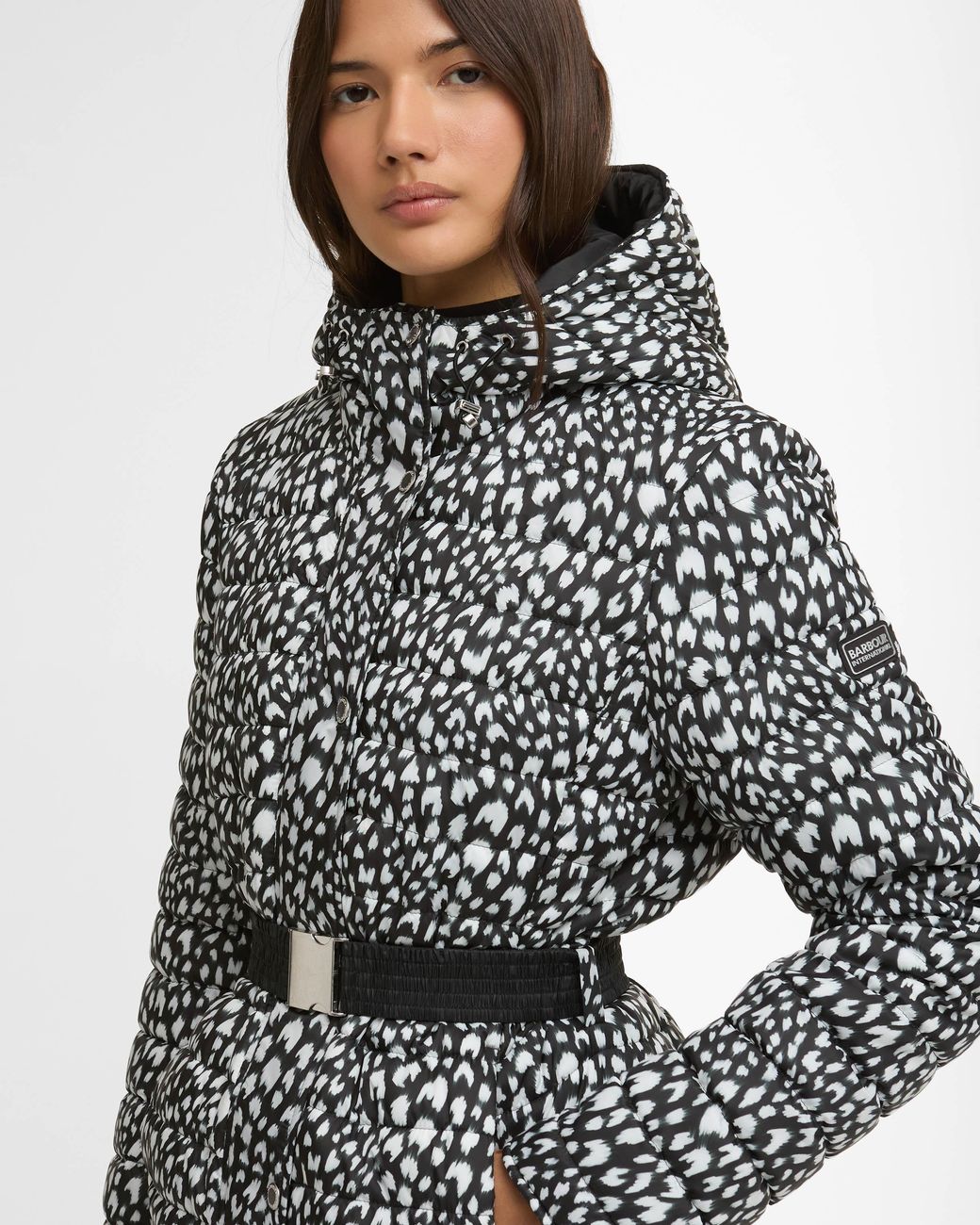 Barbour Gray Printed Jada Puffer Jacket