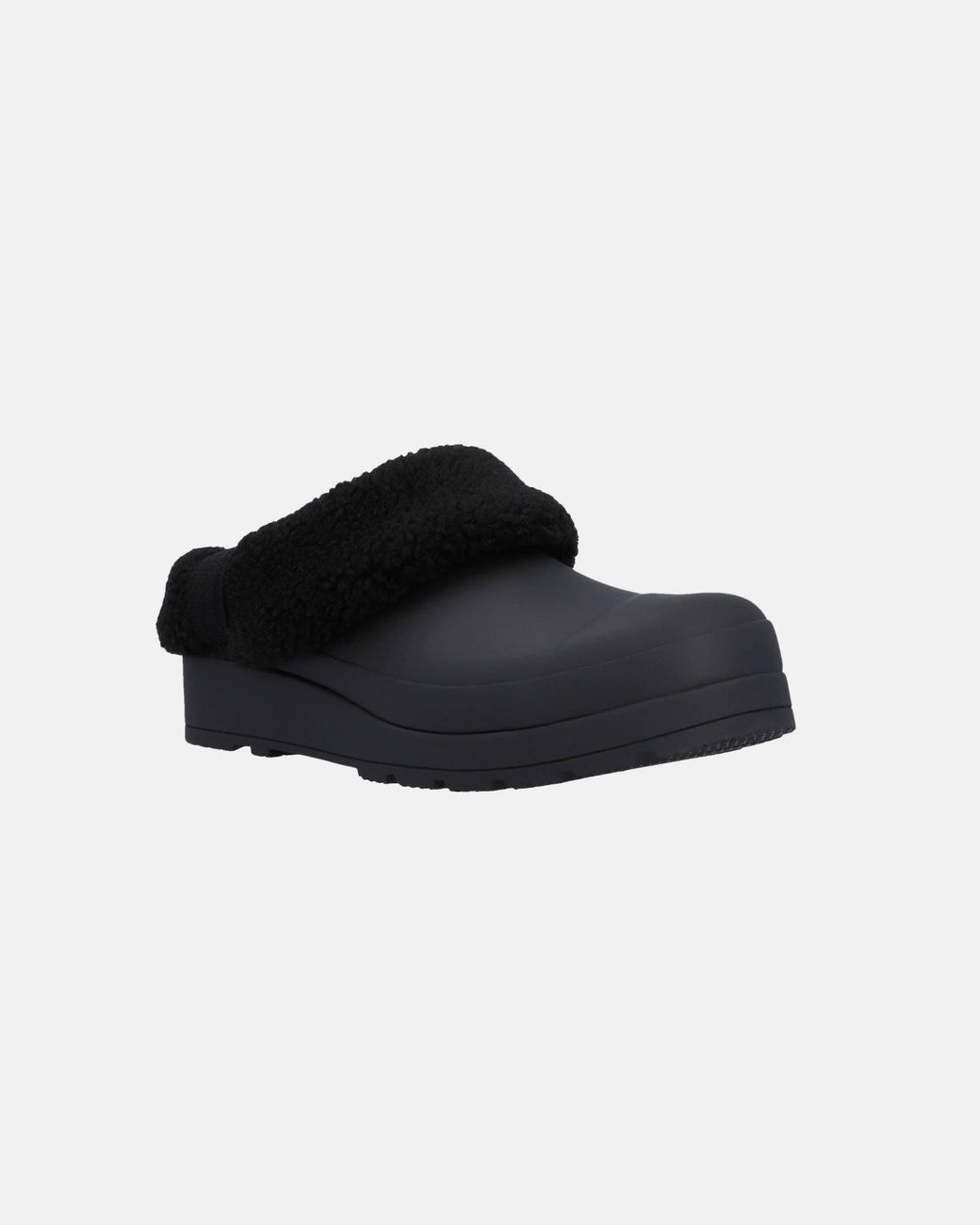 Hunter Black Play Shearling Insulated Clog