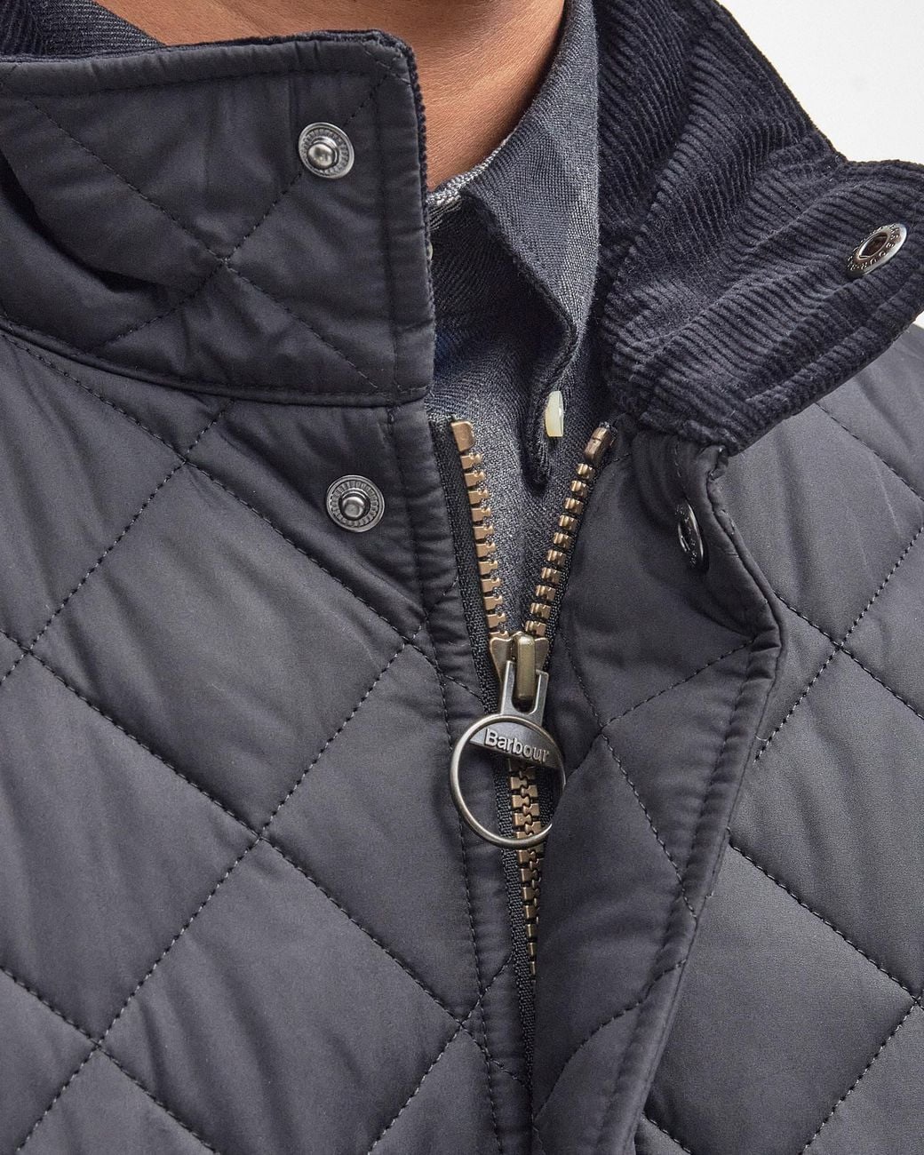 Barbour Gray Chelsea Sportsquilt Jacket for men