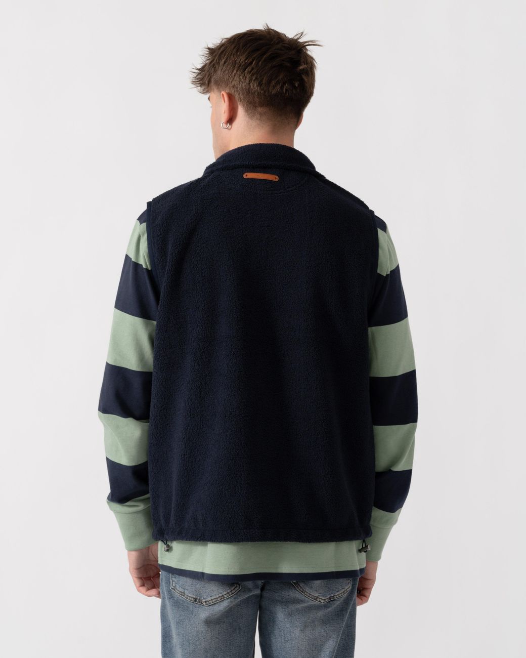 Gant Blue Fleece Gilet for men