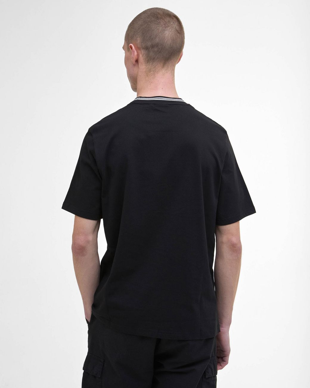 Barbour Black Central Logo T-Shirt for men