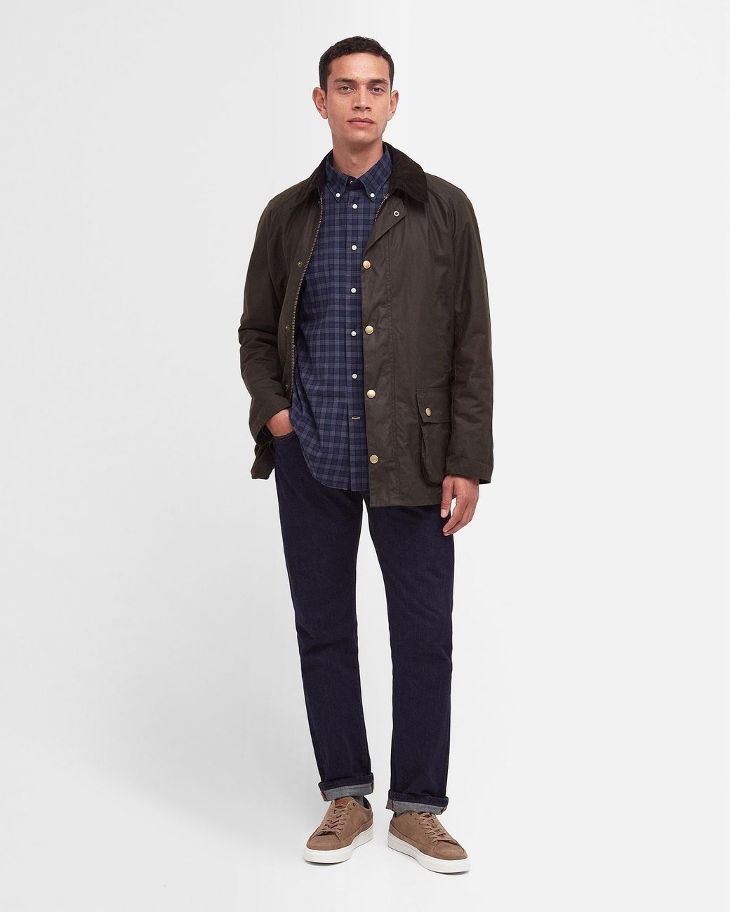 Barbour Black Ashby Wax Jacket for men