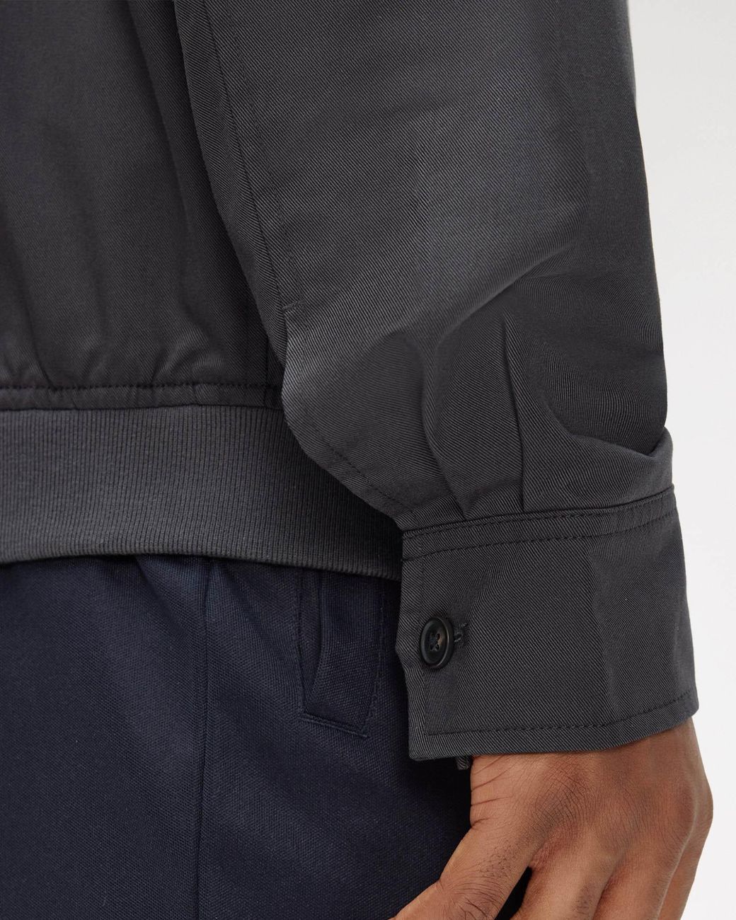 Fred Perry Blue Twill Harrington Jacket for men