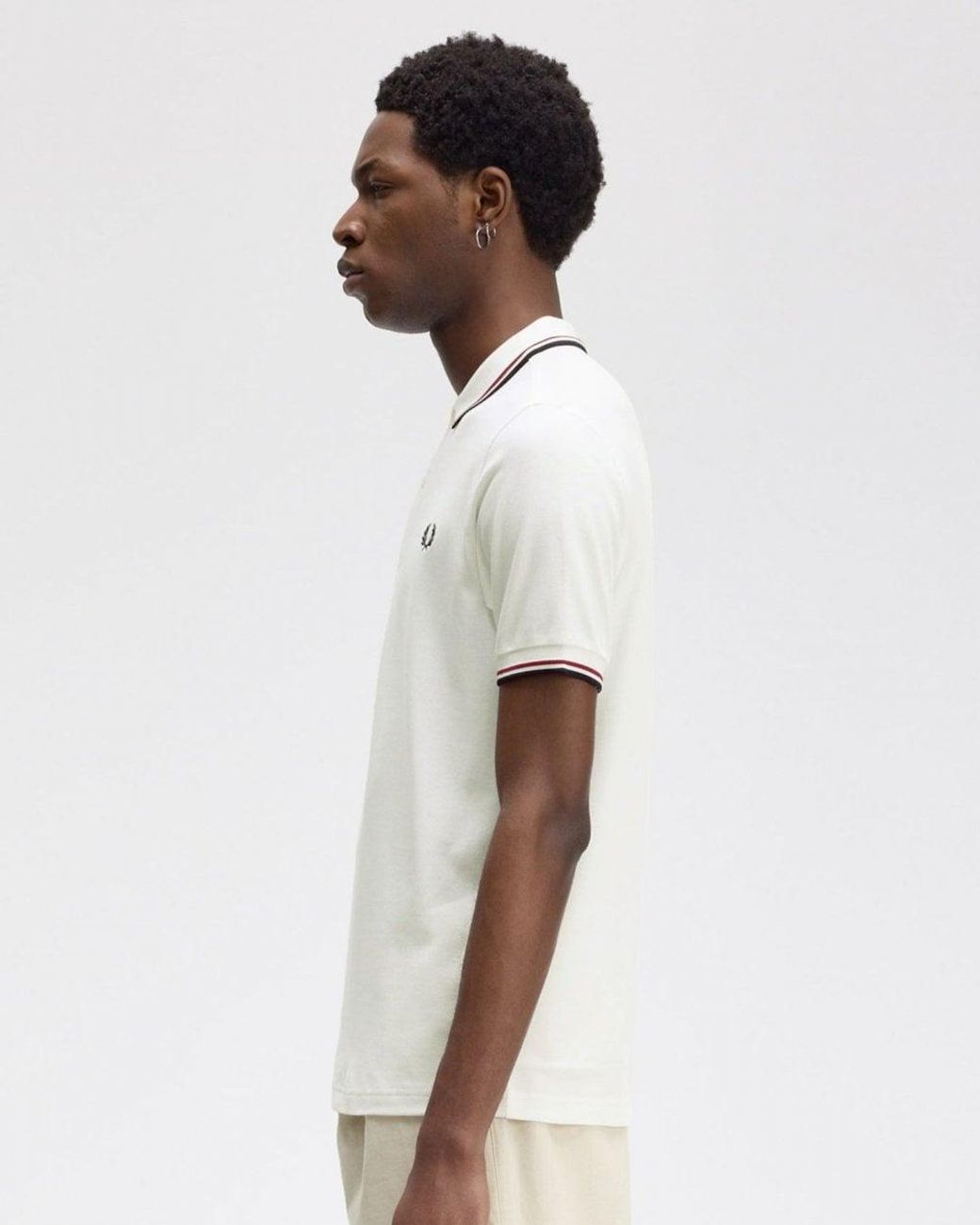 Fred Perry White Twin Tipped Signature Polo Shirt Nos for men