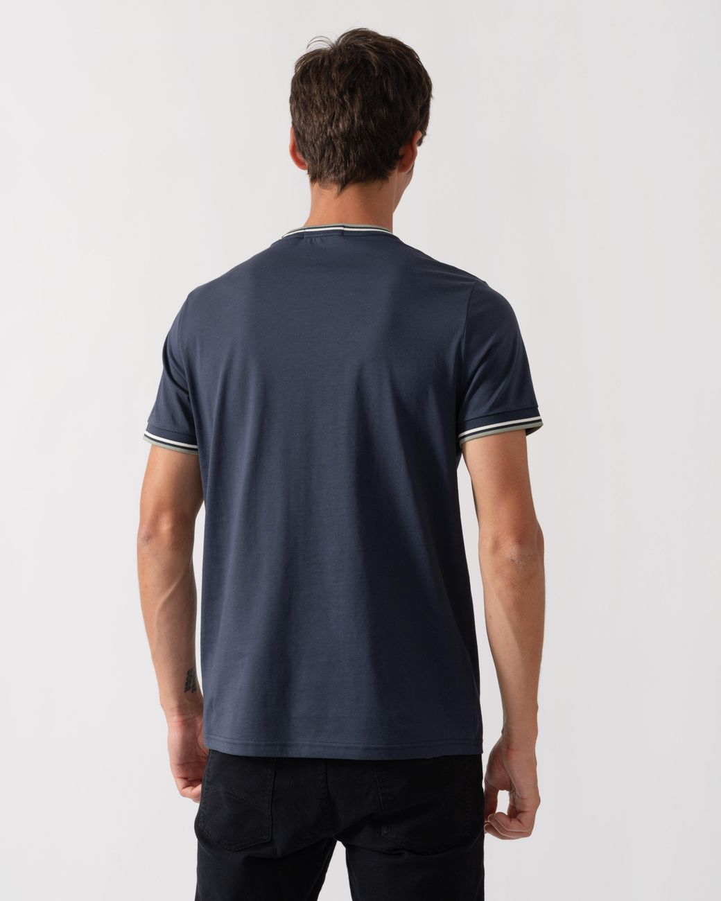 Fred Perry Blue Twin Tipped T-Shirt for men