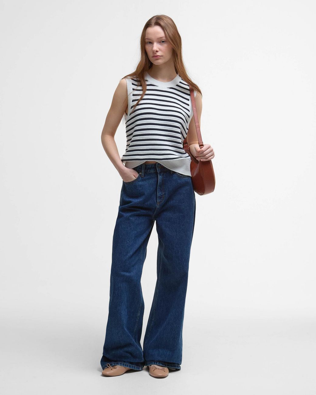 Barbour Blue Emberly Sleeveless Knitted Tank