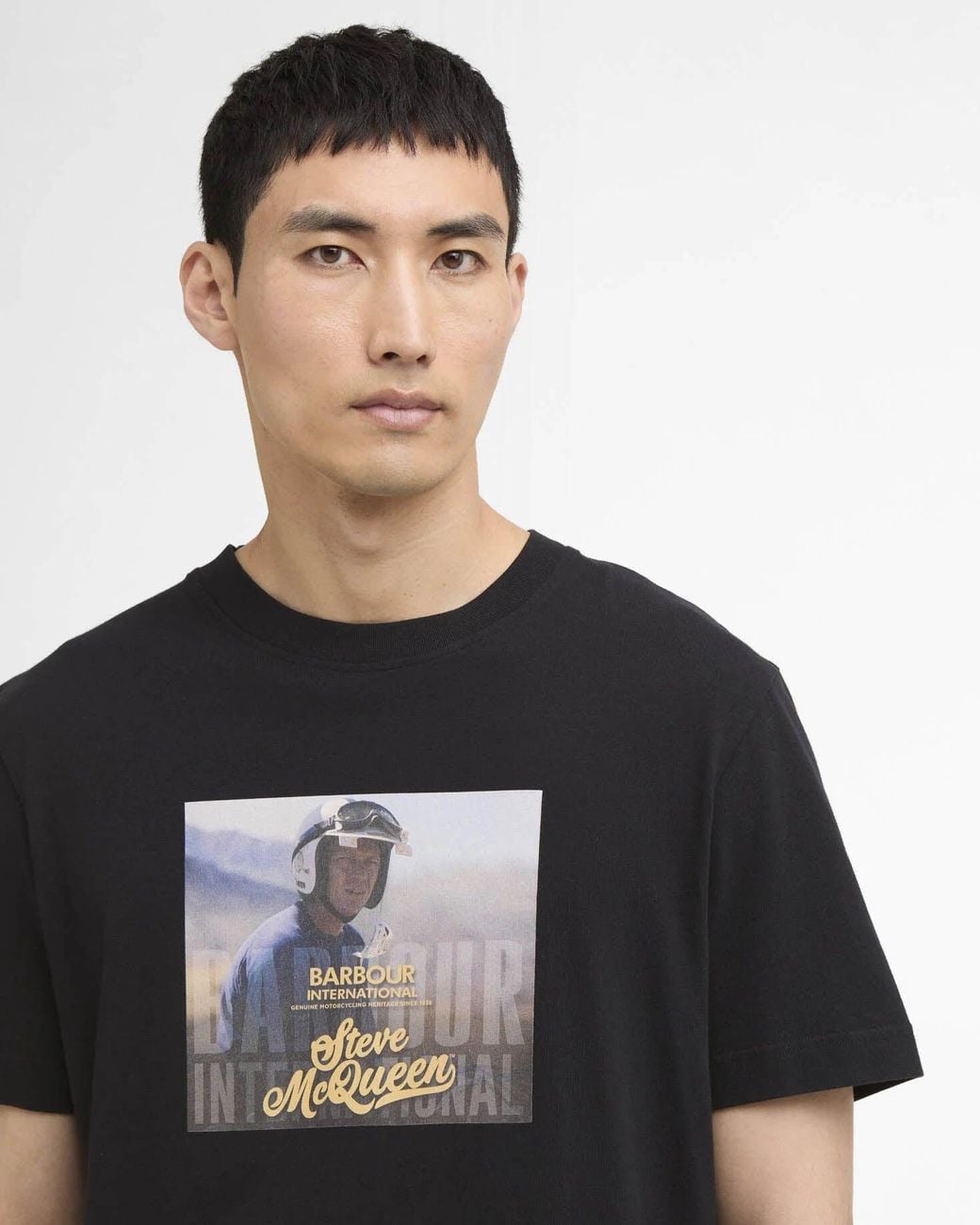 Barbour Black Walde Photographic T-Shirt for men