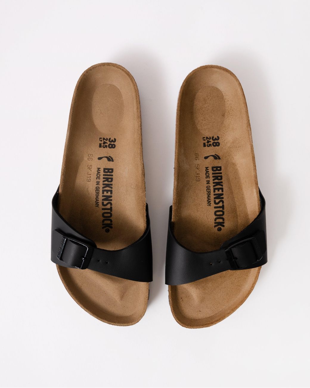 Birkenstock Black Madrid Birko-Flor Sandals